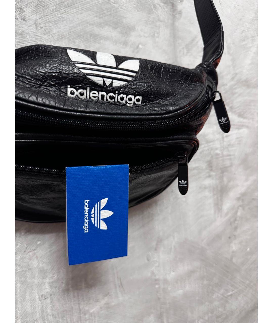 BALENCIAGA Черная поясная сумка из искусственной кожи, фото 5