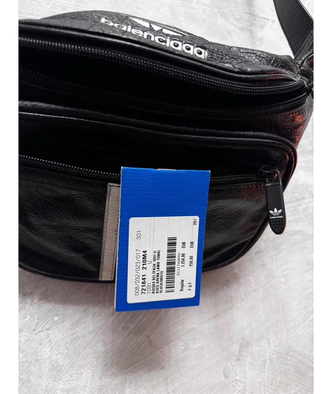 BALENCIAGA Черная поясная сумка из искусственной кожи, фото 4