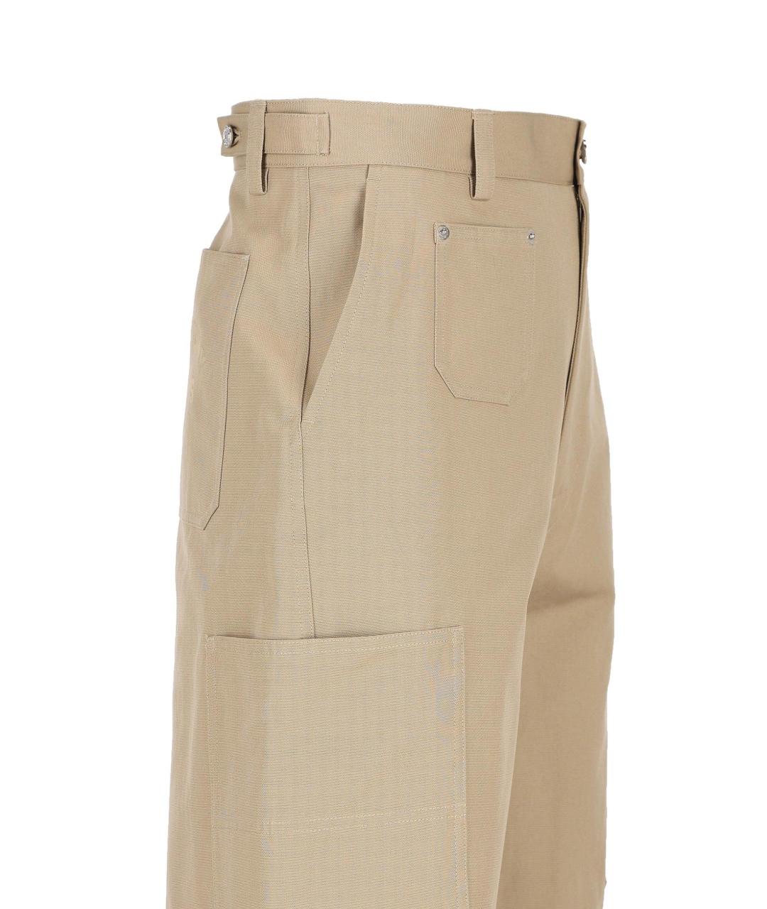 GIVENCHY Бежевые хлопковые повседневные брюки, фото 3