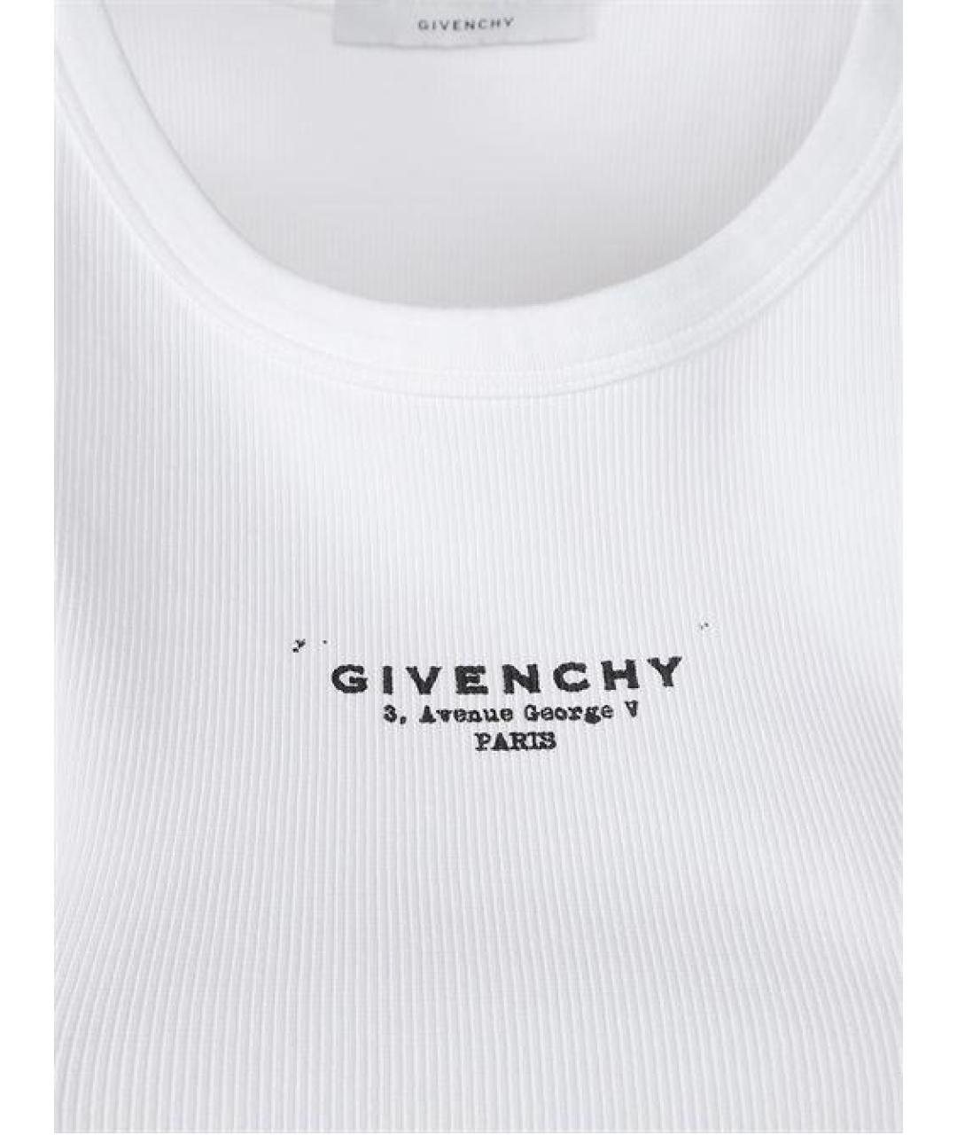 GIVENCHY Белая хлопко-эластановая майка, фото 3