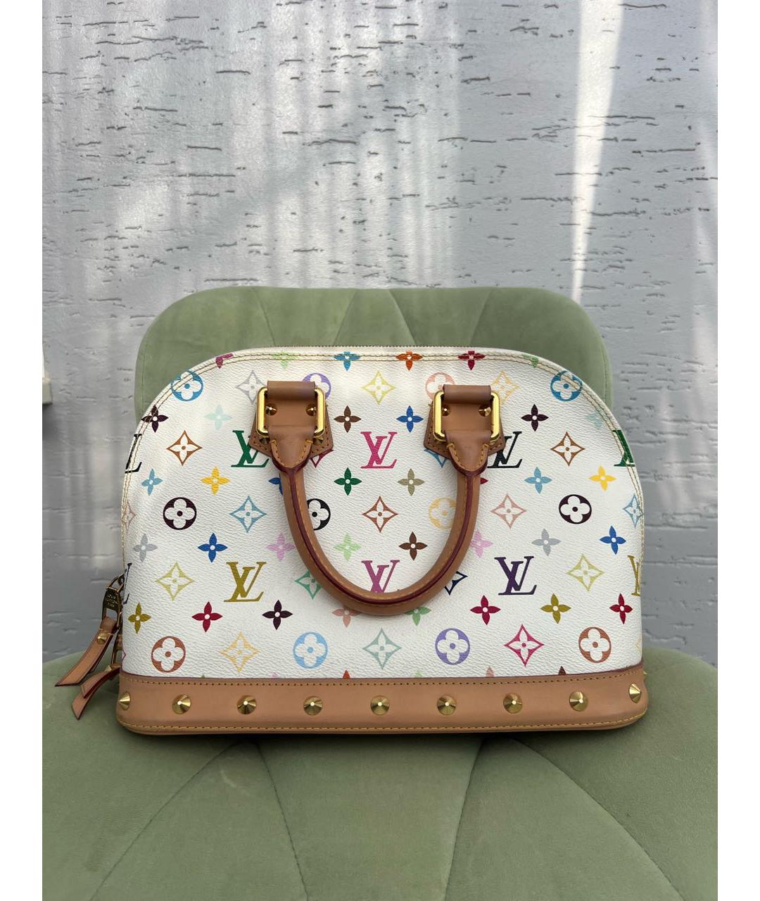 LOUIS VUITTON Белая сумка с короткими ручками, фото 3