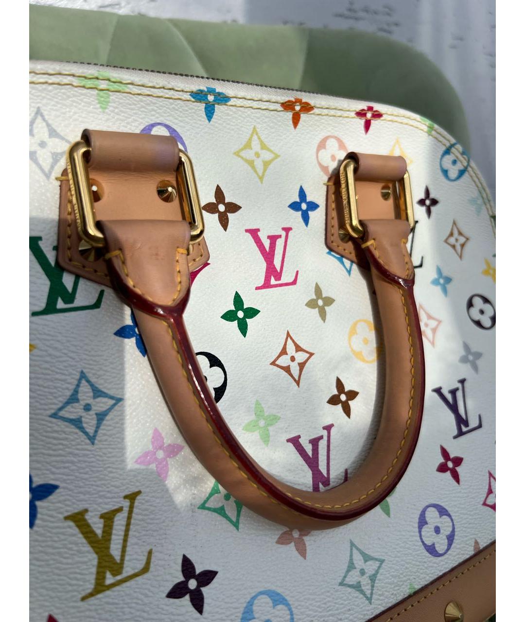 LOUIS VUITTON Белая сумка с короткими ручками, фото 5