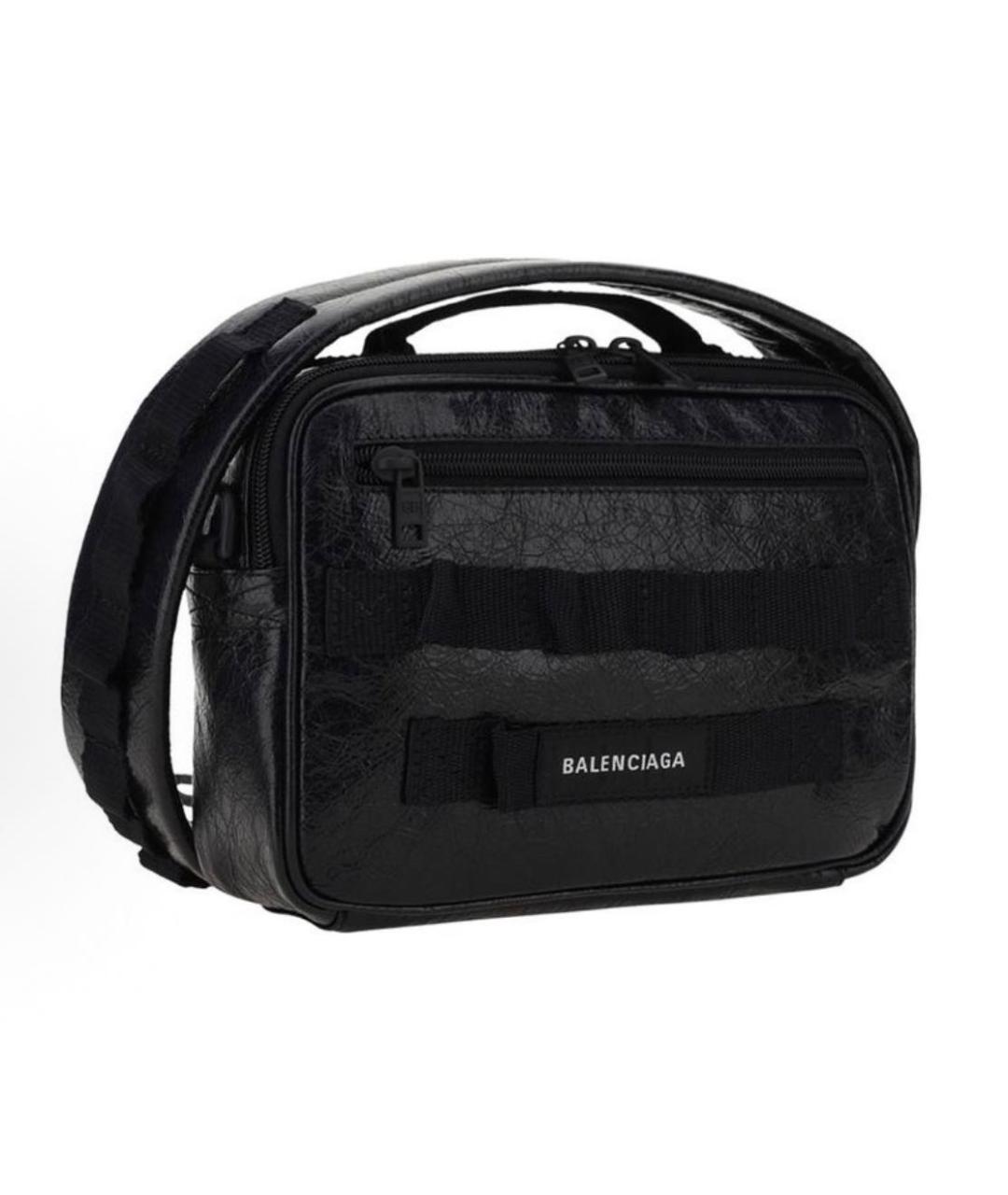 BALENCIAGA Черная кожаная сумка на плечо, фото 6