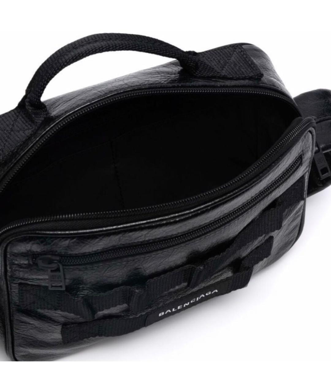 BALENCIAGA Черная кожаная сумка на плечо, фото 3