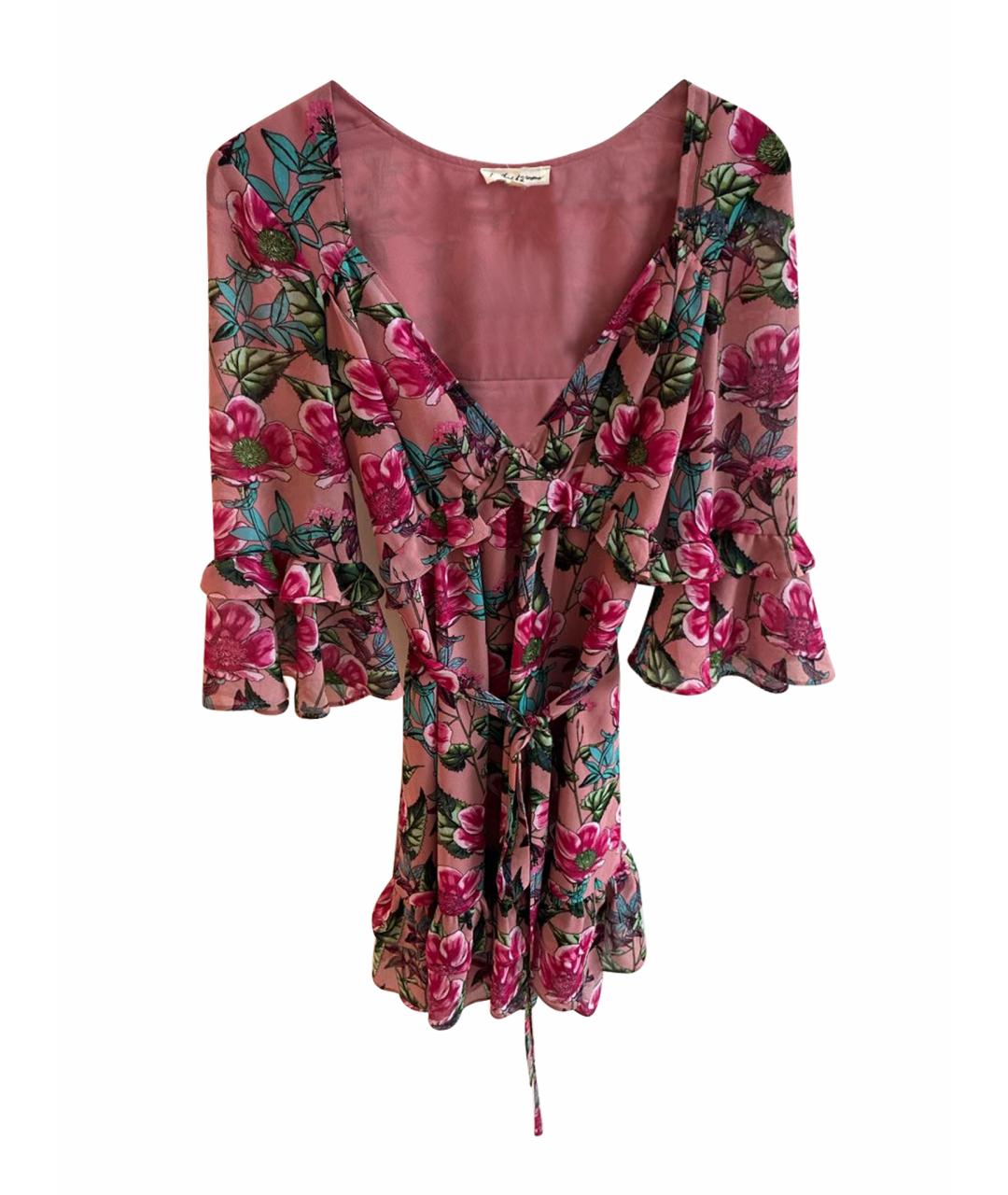 FOR LOVE AND LEMONS Розовое синтетическое платье, фото 1