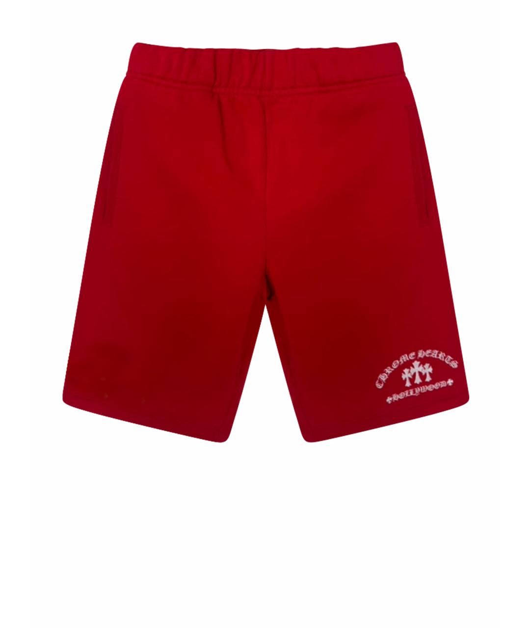 CHROME HEARTS Красные хлопковые шорты, фото 1