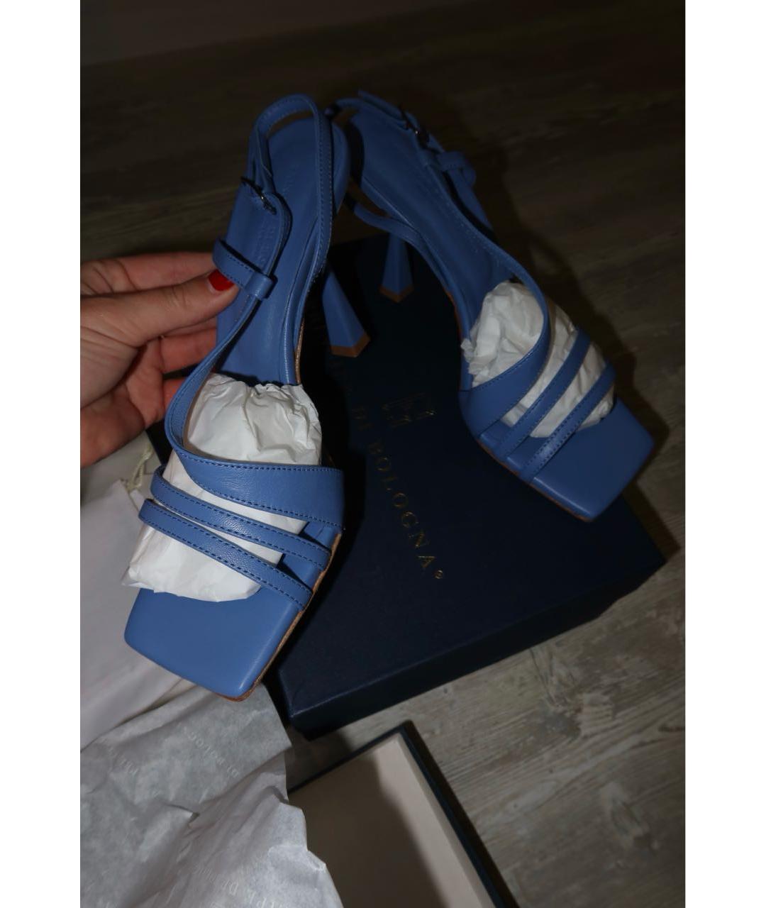 Principe di Bologna Голубые кожаные босоножки, фото 2