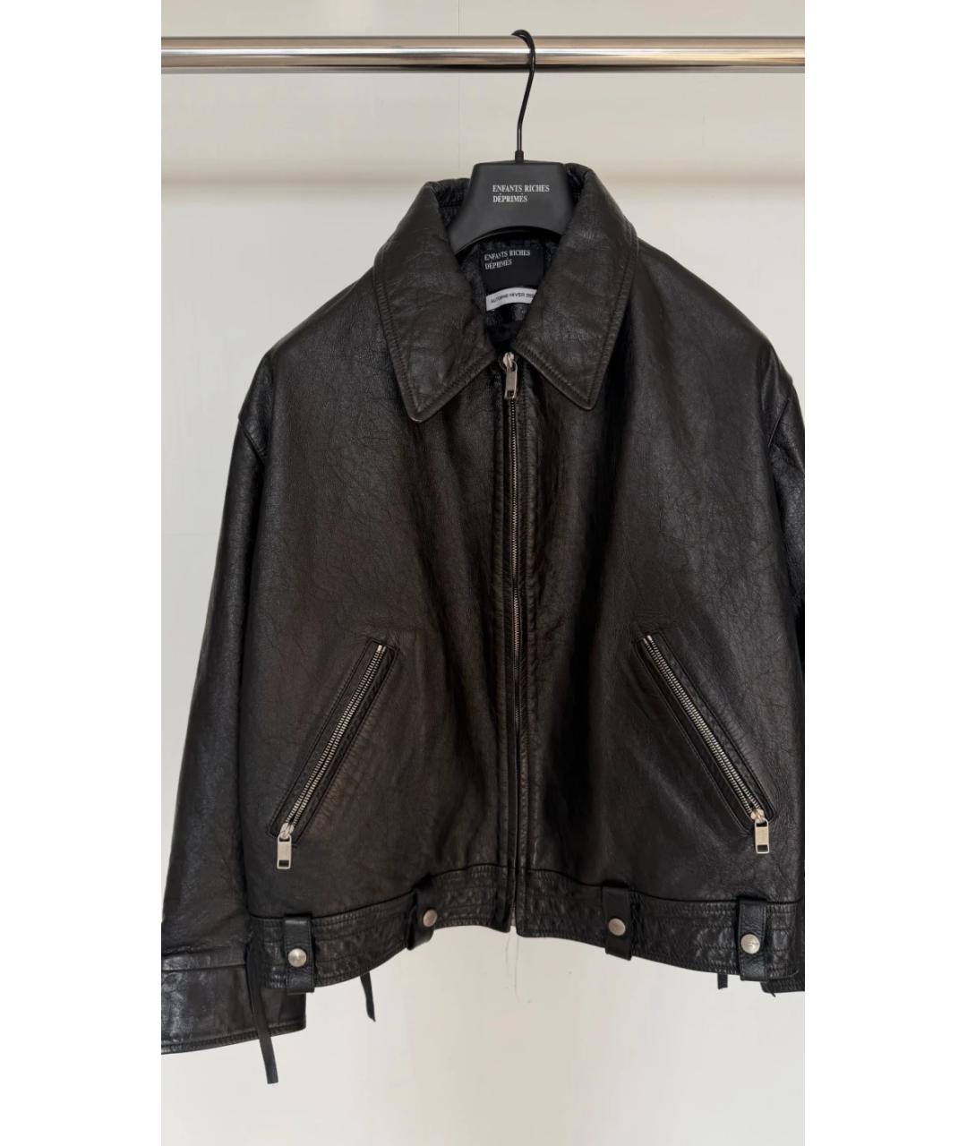 Enfants Riches Déprimés Черная кожаная куртка, фото 4
