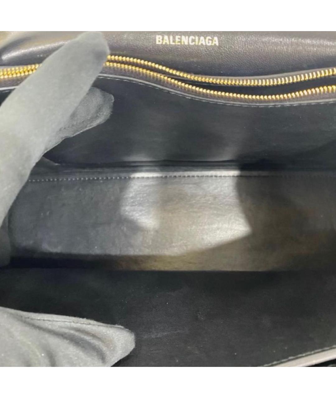 BALENCIAGA Черная кожаная сумка через плечо, фото 8