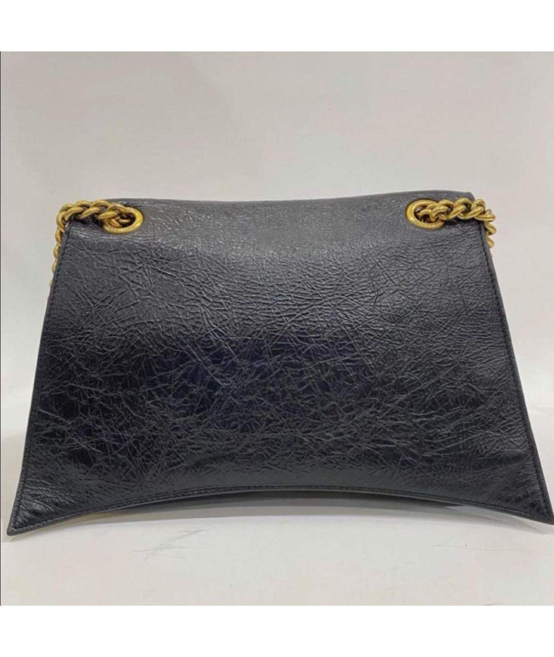 BALENCIAGA Черная кожаная сумка через плечо, фото 2