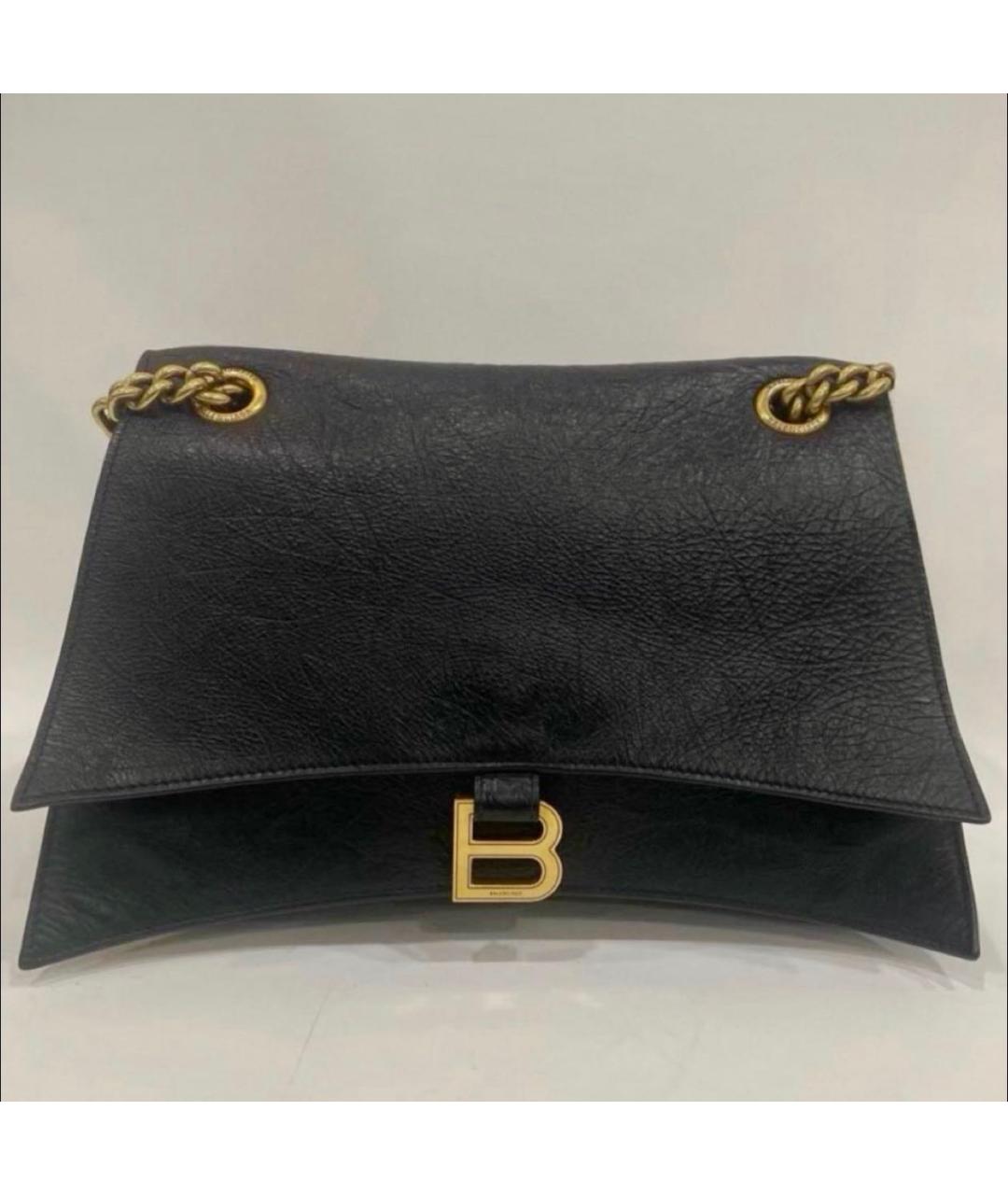 BALENCIAGA Черная кожаная сумка через плечо, фото 9