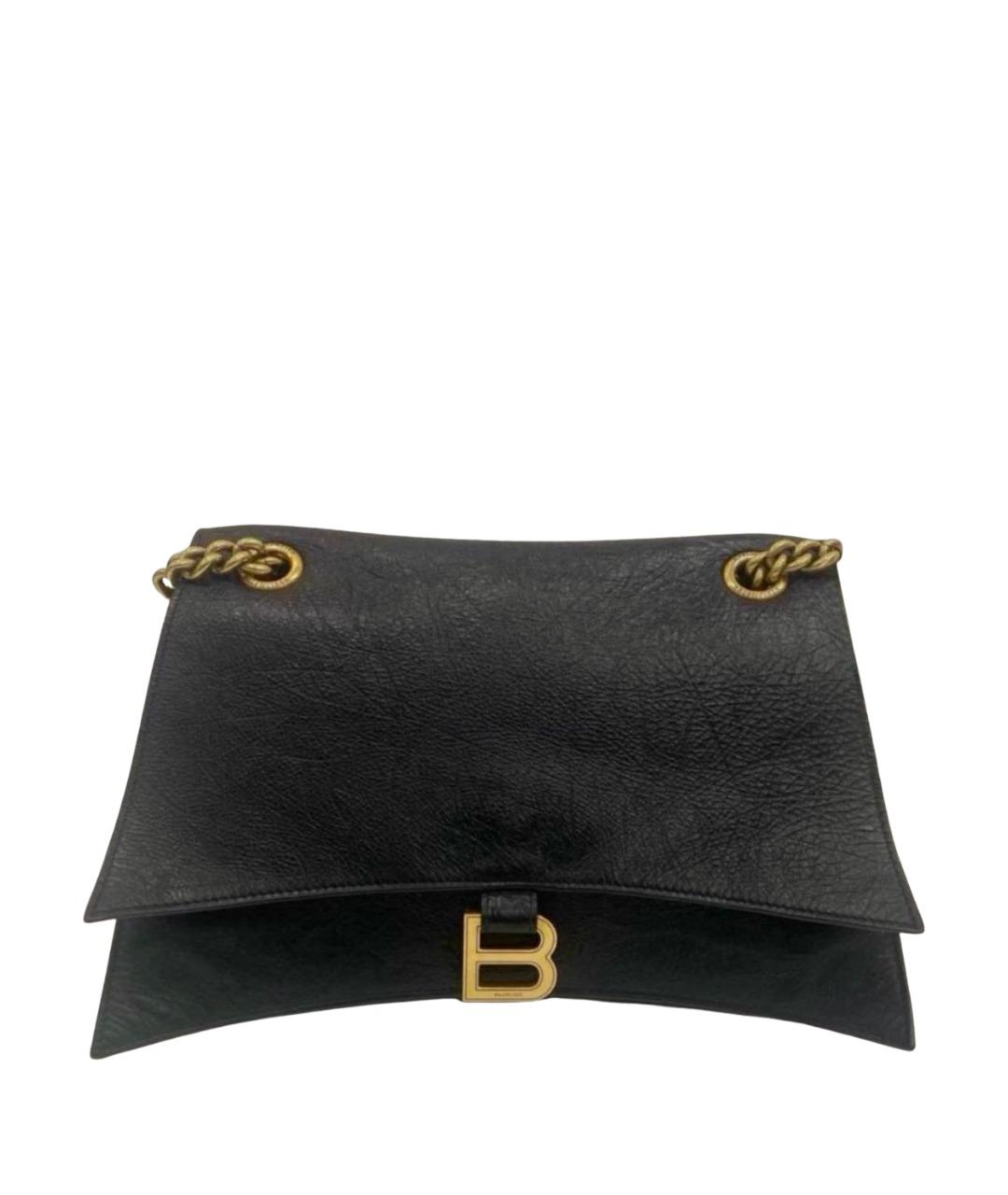 BALENCIAGA Черная кожаная сумка через плечо, фото 1