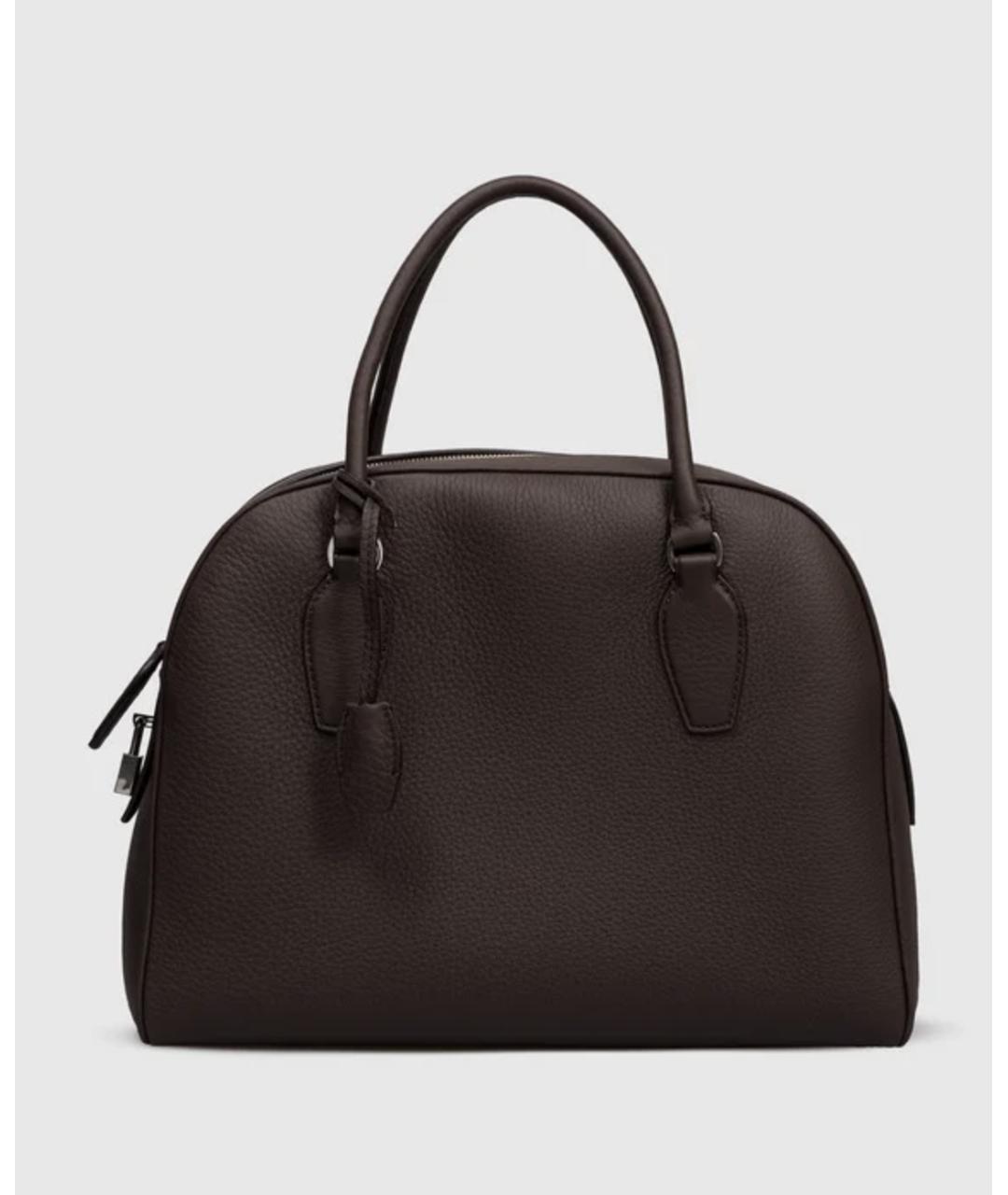 THE ROW Коричневая кожаная сумка с короткими ручками, фото 3