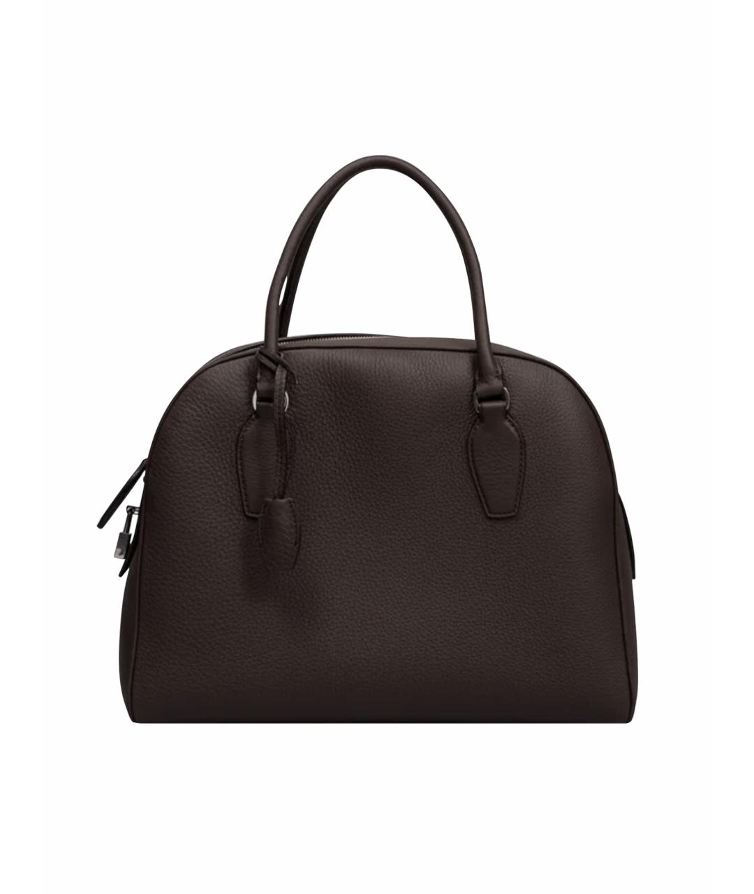 THE ROW Коричневая кожаная сумка с короткими ручками, фото 1