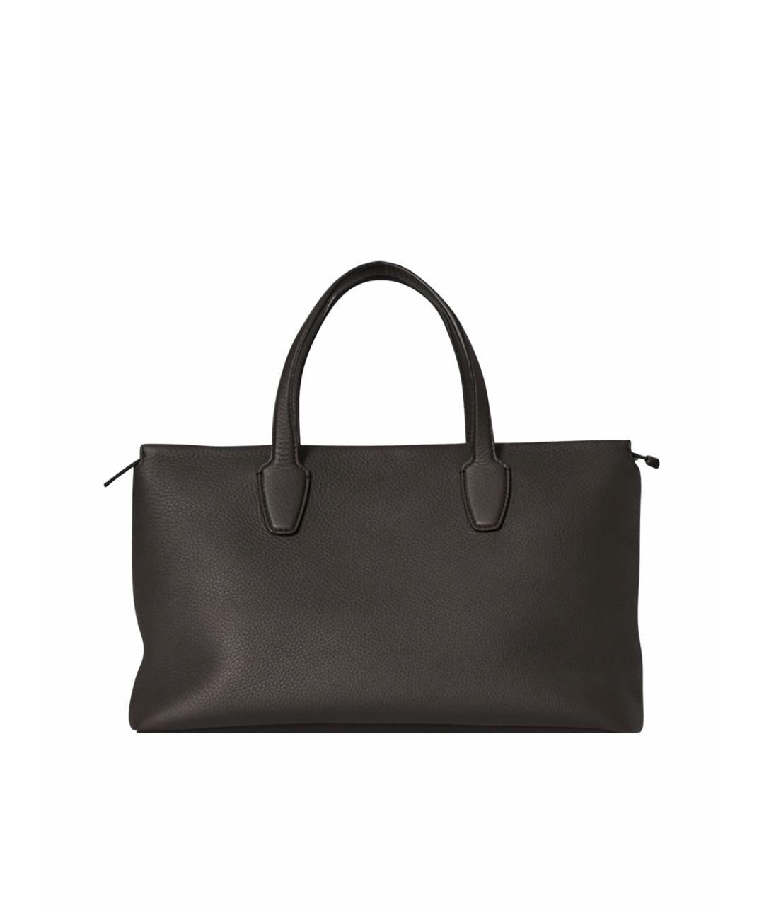 THE ROW Коричневая кожаная сумка с короткими ручками, фото 1