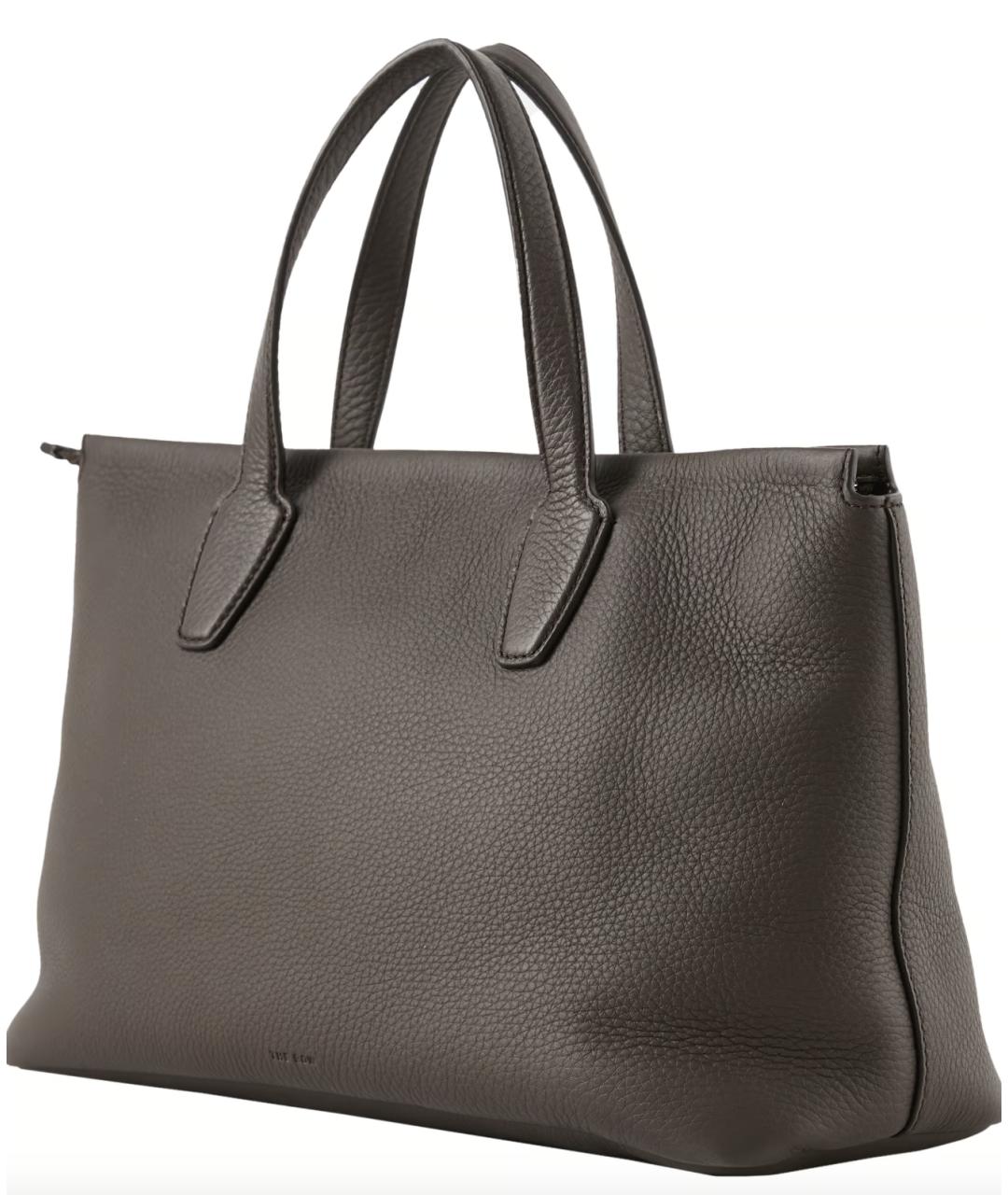 THE ROW Коричневая кожаная сумка с короткими ручками, фото 2