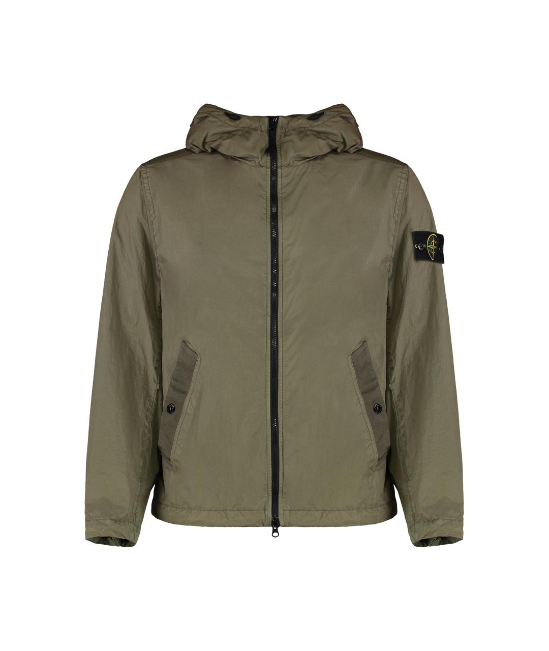 STONE ISLAND Хаки полиамидовая куртка, фото 1