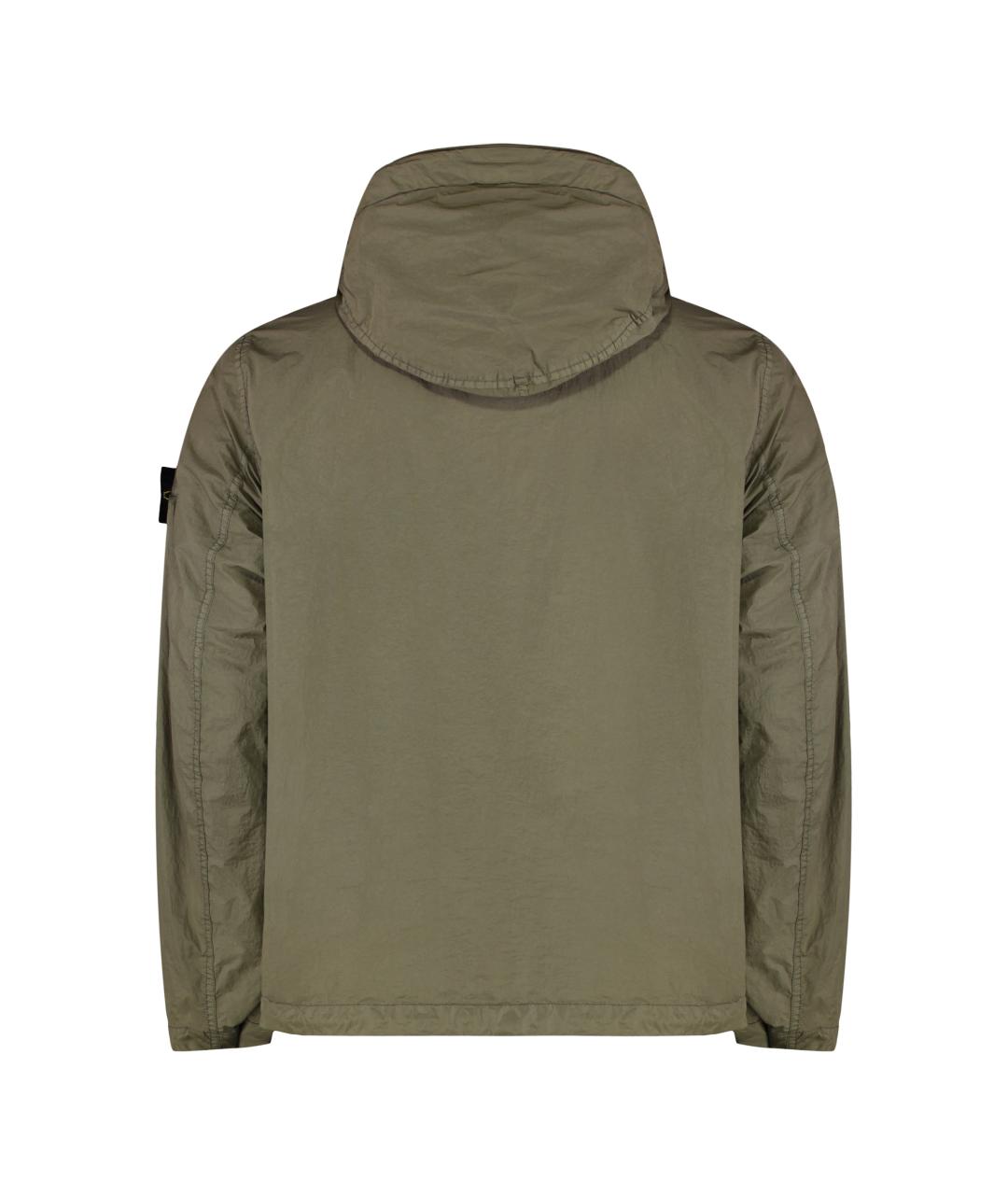 STONE ISLAND Хаки полиамидовая куртка, фото 2