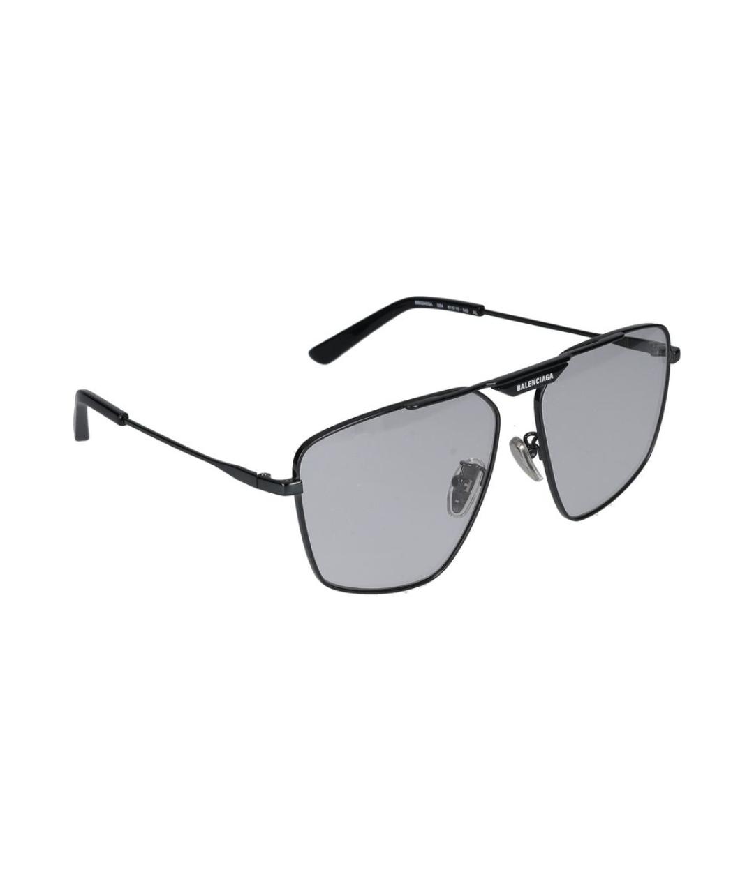 BALENCIAGA Серые металлические солнцезащитные очки, фото 4