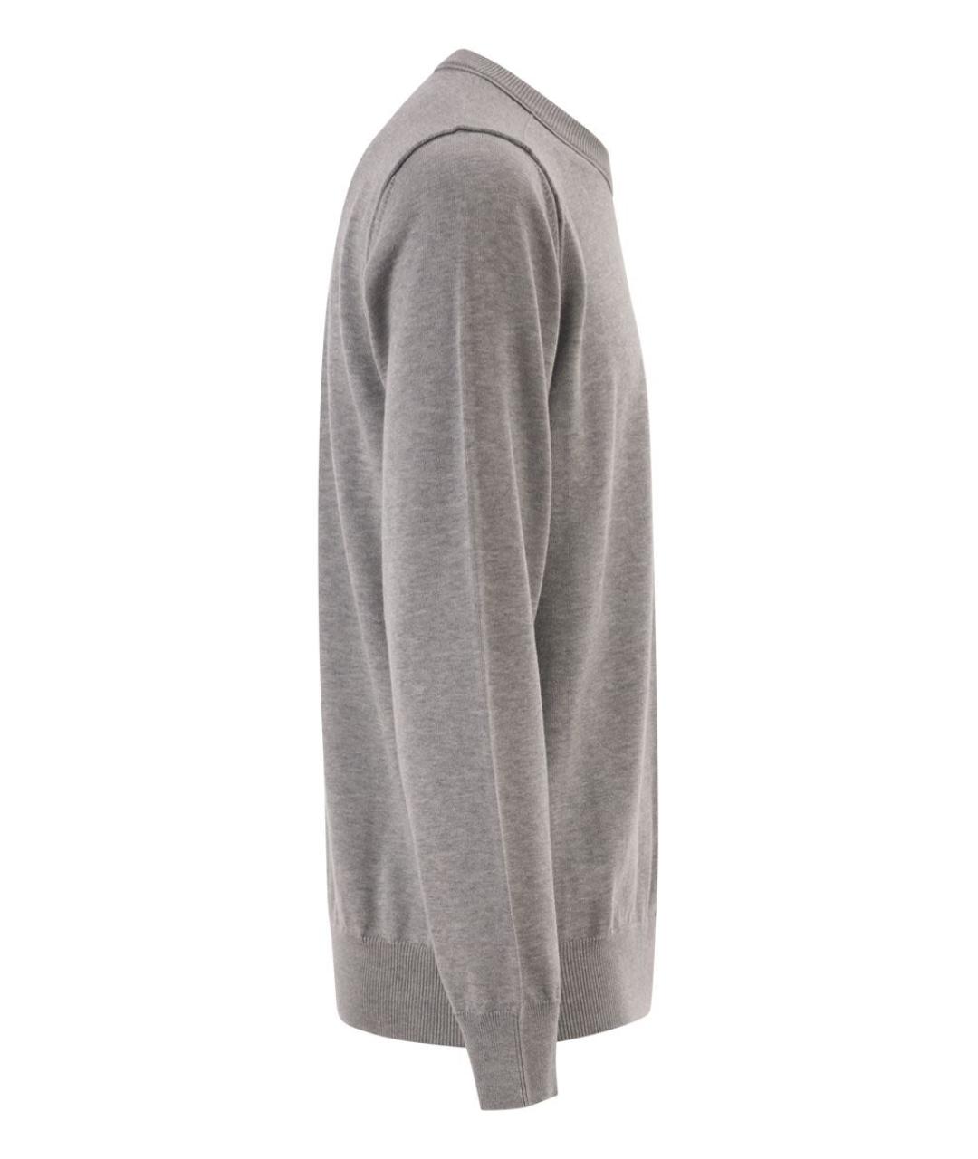 STONE ISLAND Серый хлопковый джемпер / свитер, фото 3