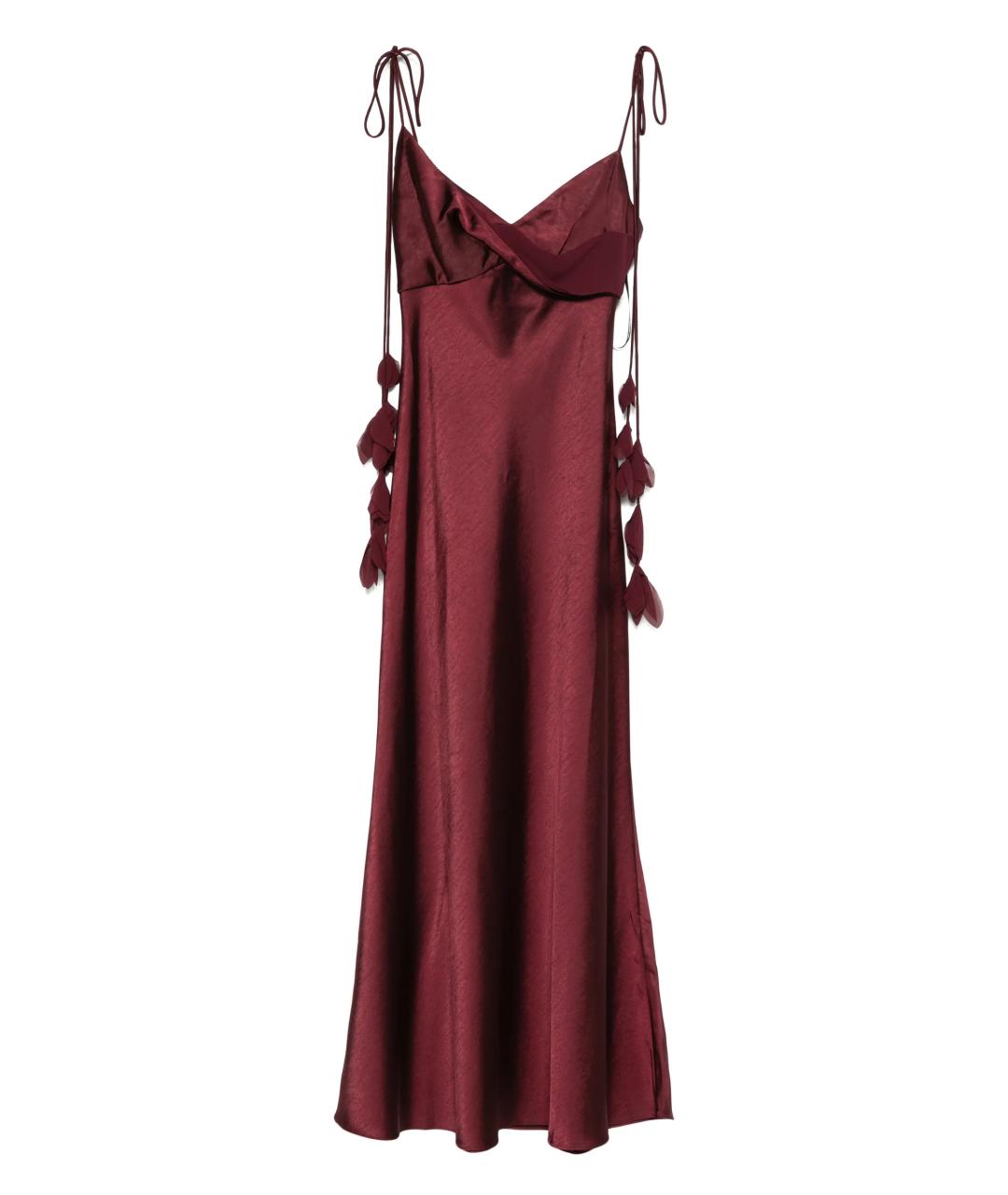 SELF-PORTRAIT Бордовое полиэстеровое повседневное платье, фото 1