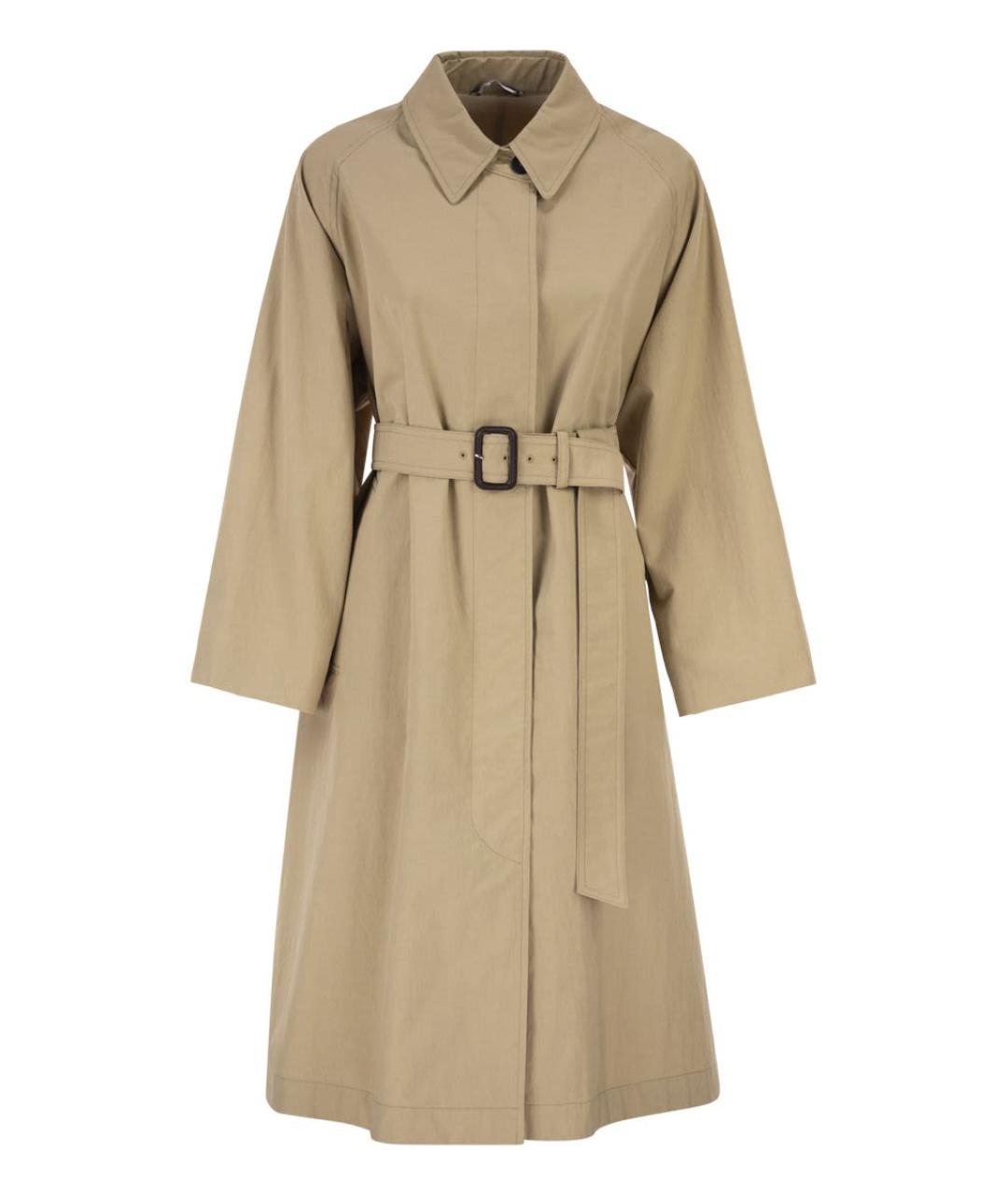 WEEKEND MAX MARA Бежевый хлопковый тренч/плащ, фото 1