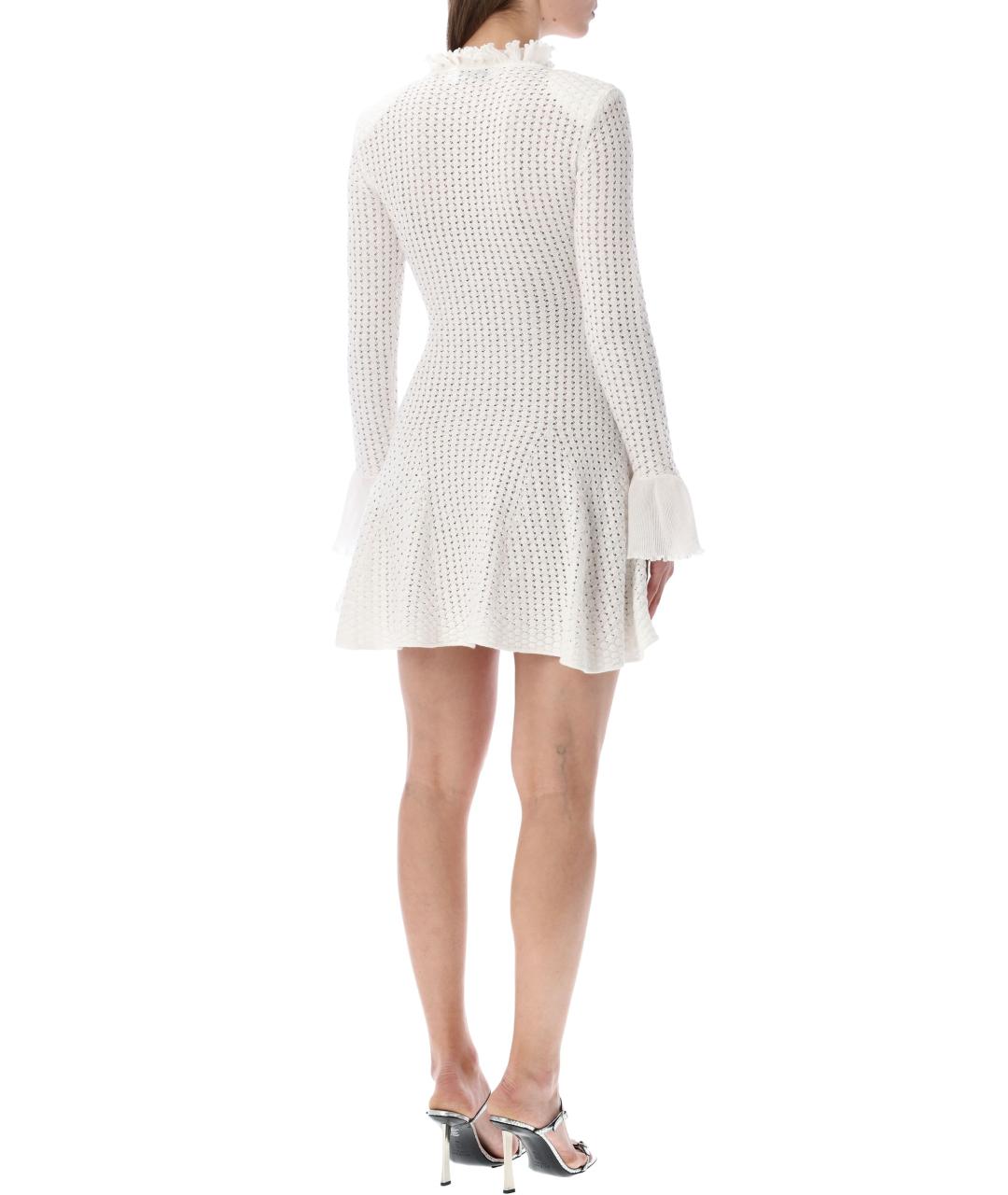 SELF-PORTRAIT Белое хлопковое повседневное платье, фото 2