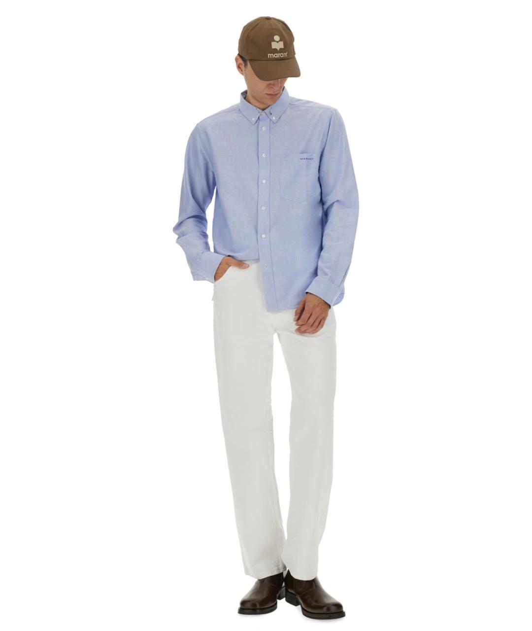 ISABEL MARANT Синяя хлопковая кэжуал рубашка, фото 2