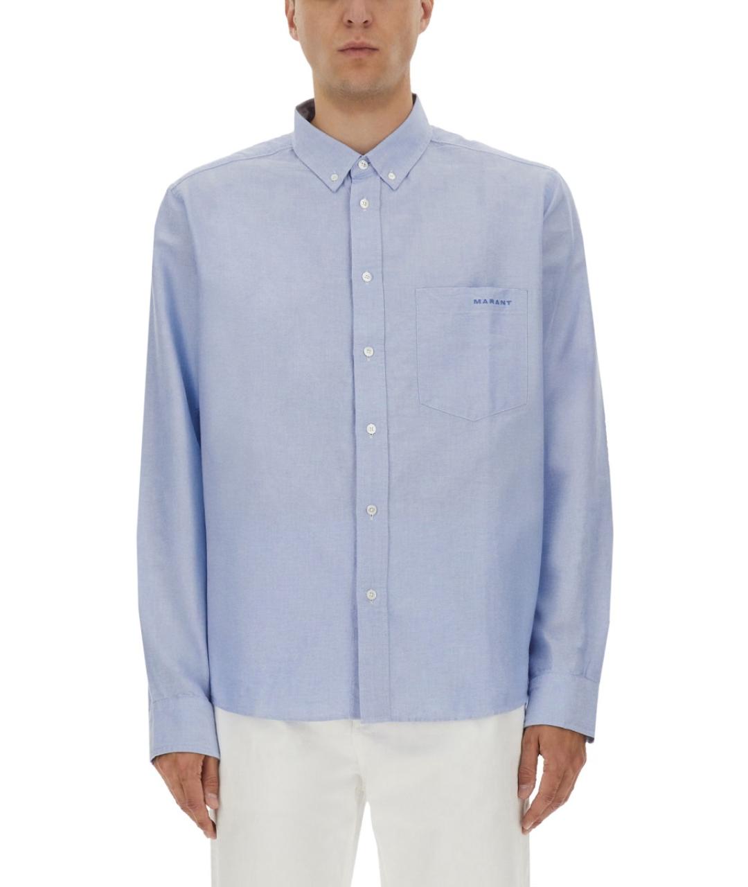 ISABEL MARANT Синяя хлопковая кэжуал рубашка, фото 4
