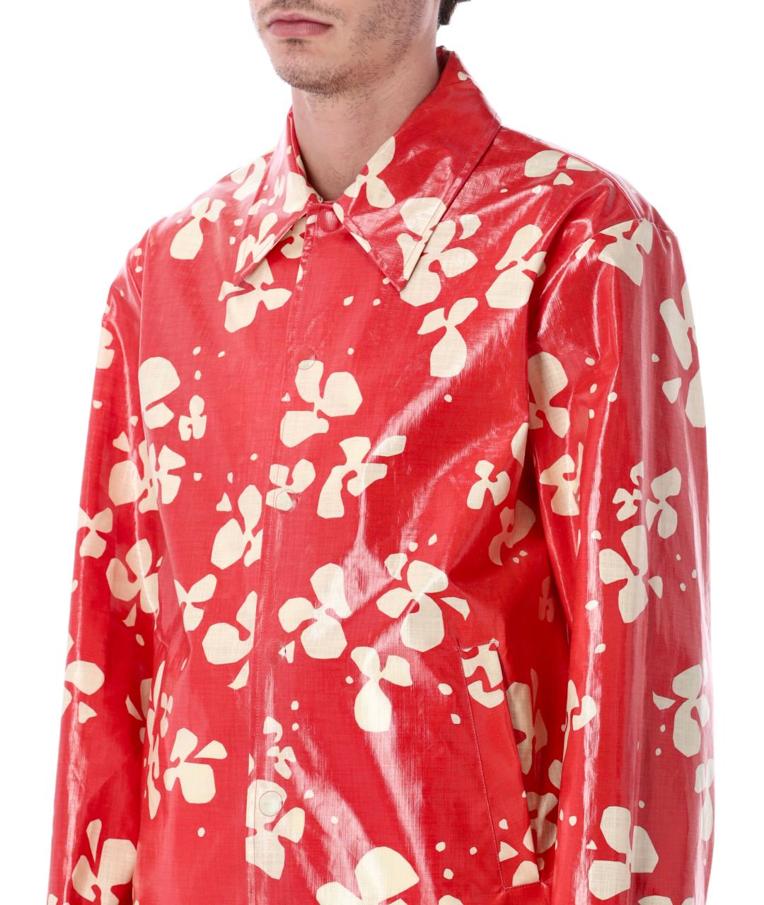 DRIES VAN NOTEN Красная хлопковая куртка, фото 3