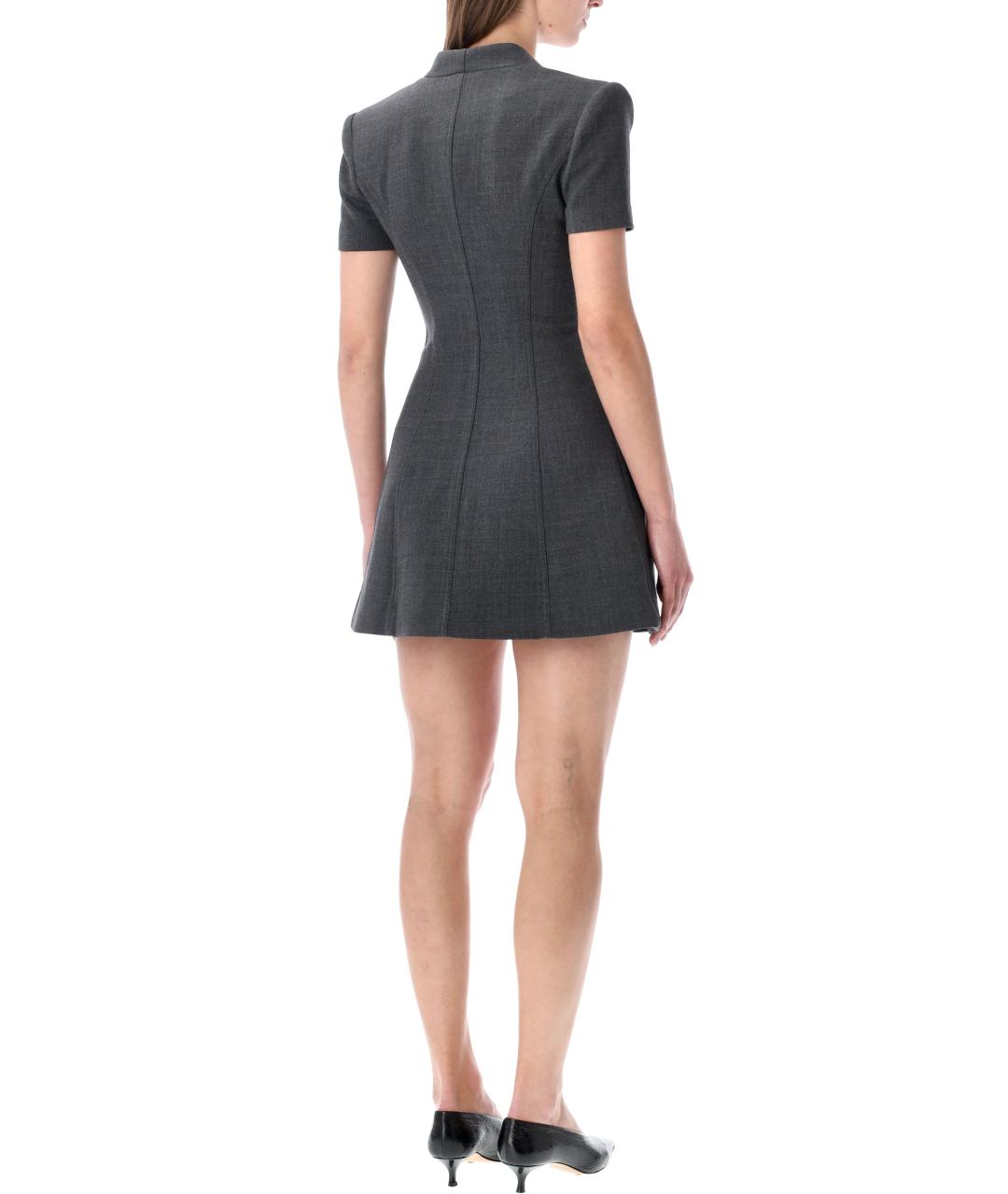 SELF-PORTRAIT Серое полиэстеровое повседневное платье, фото 2