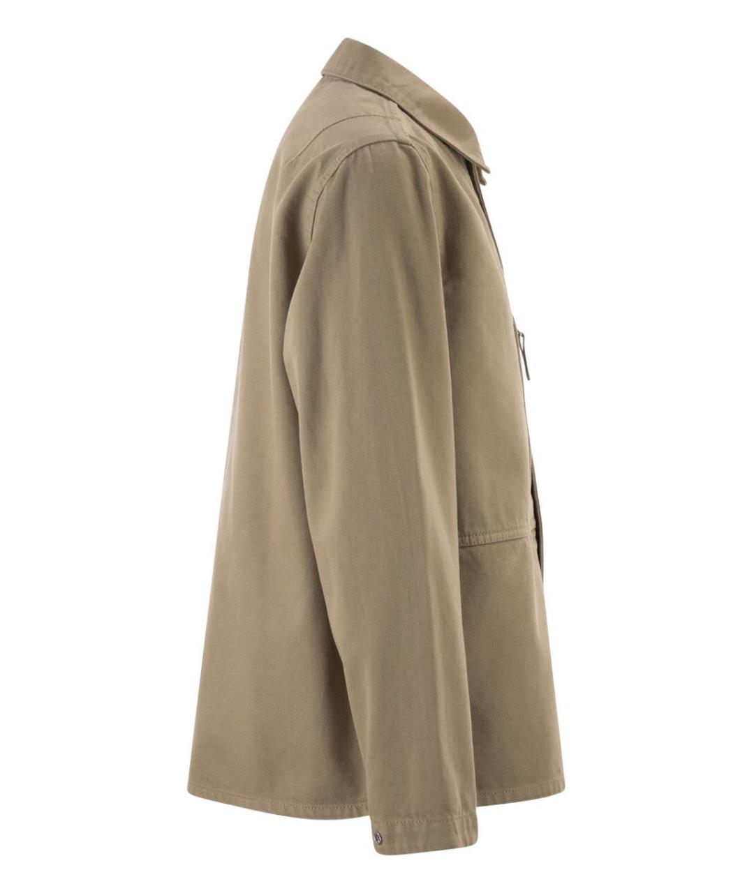 STONE ISLAND Бежевая хлопковая кэжуал рубашка, фото 3