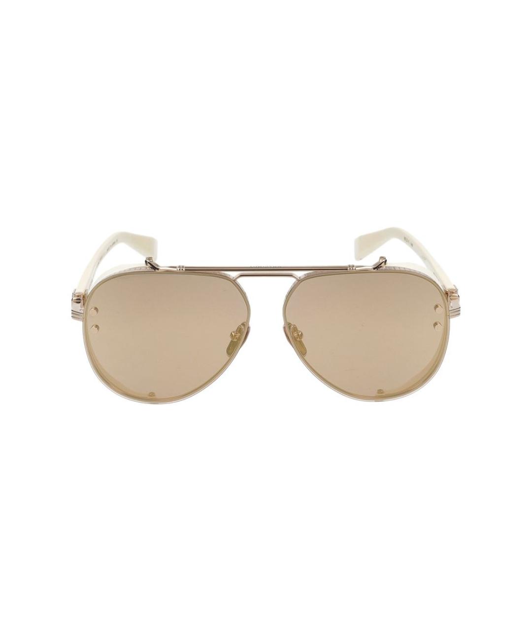 BALMAIN Золотые металлические солнцезащитные очки, фото 2