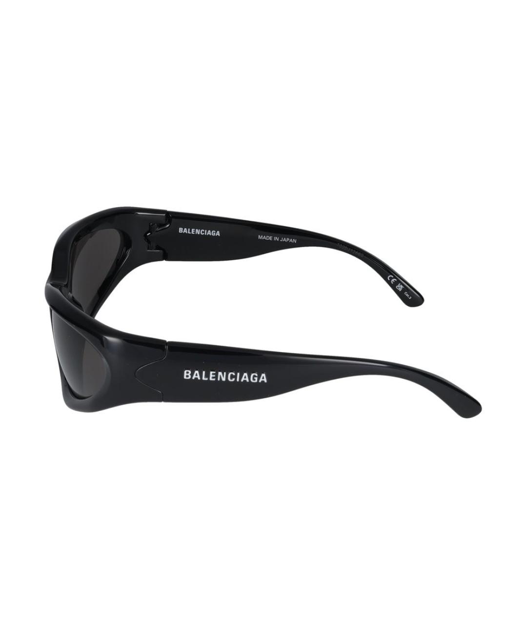 BALENCIAGA Черные пластиковые солнцезащитные очки, фото 3