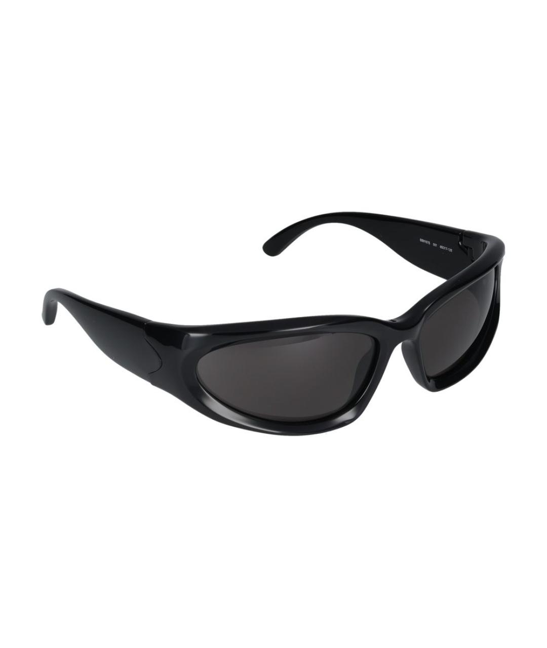 BALENCIAGA Черные пластиковые солнцезащитные очки, фото 4