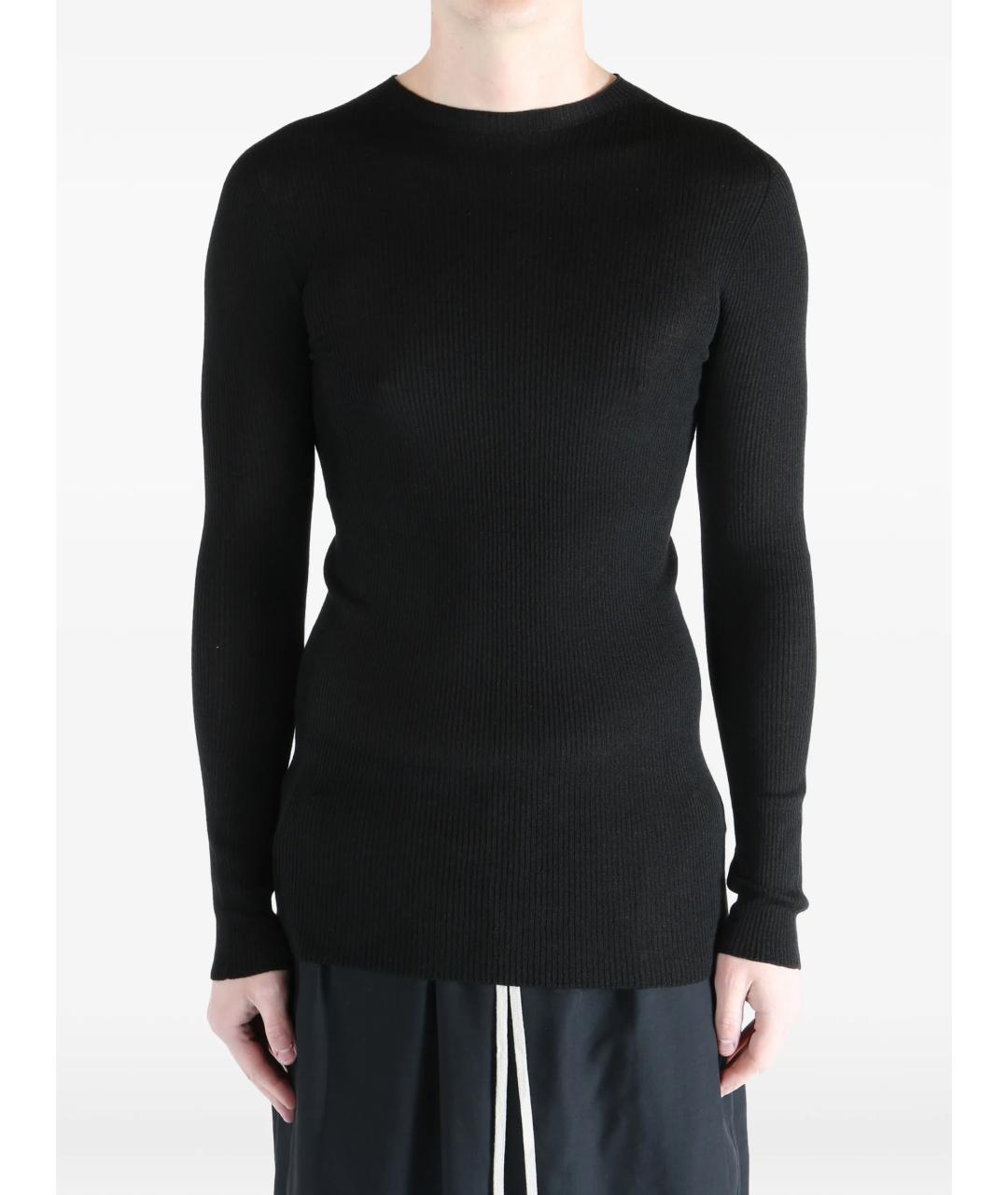 RICK OWENS Черная шерстяная водолазка, фото 3
