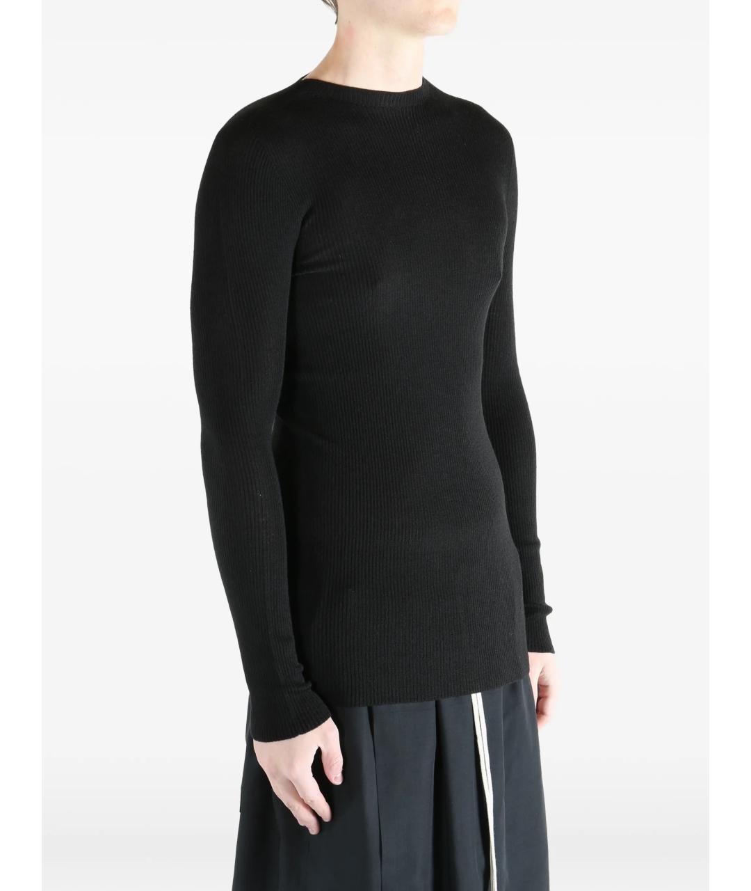 RICK OWENS Черная шерстяная водолазка, фото 4