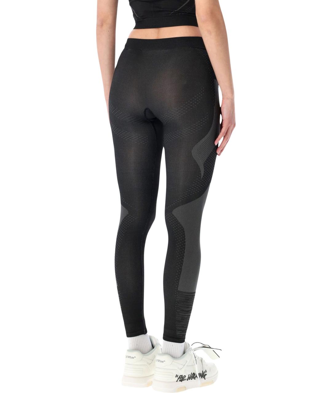 OFF-WHITE Черные полиамидовые леггинсы и велосипедки, фото 2