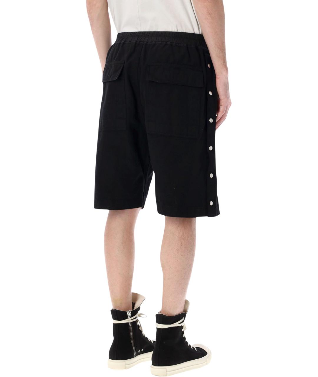 RICK OWENS Черные хлопковые шорты, фото 2