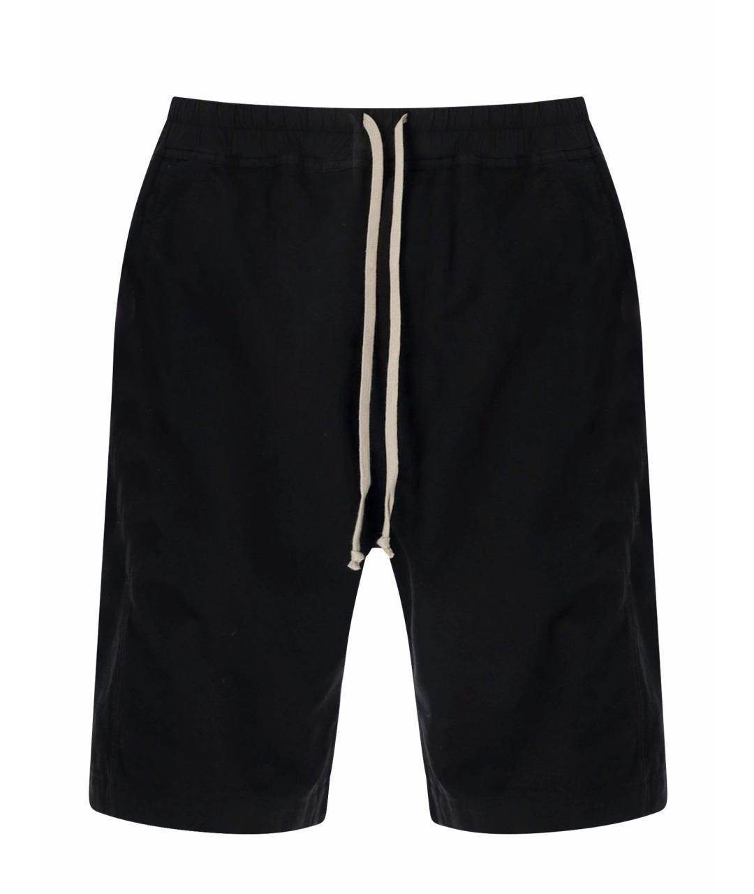 RICK OWENS Черные хлопковые шорты, фото 1