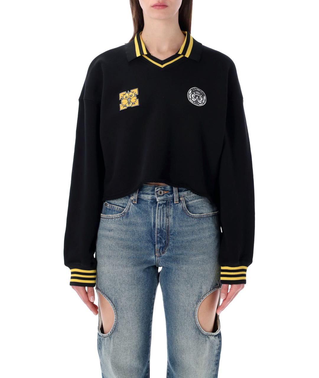 OFF-WHITE Черный хлопковый джемпер / свитер, фото 1