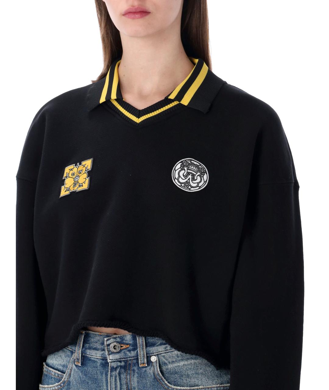 OFF-WHITE Черный хлопковый джемпер / свитер, фото 3