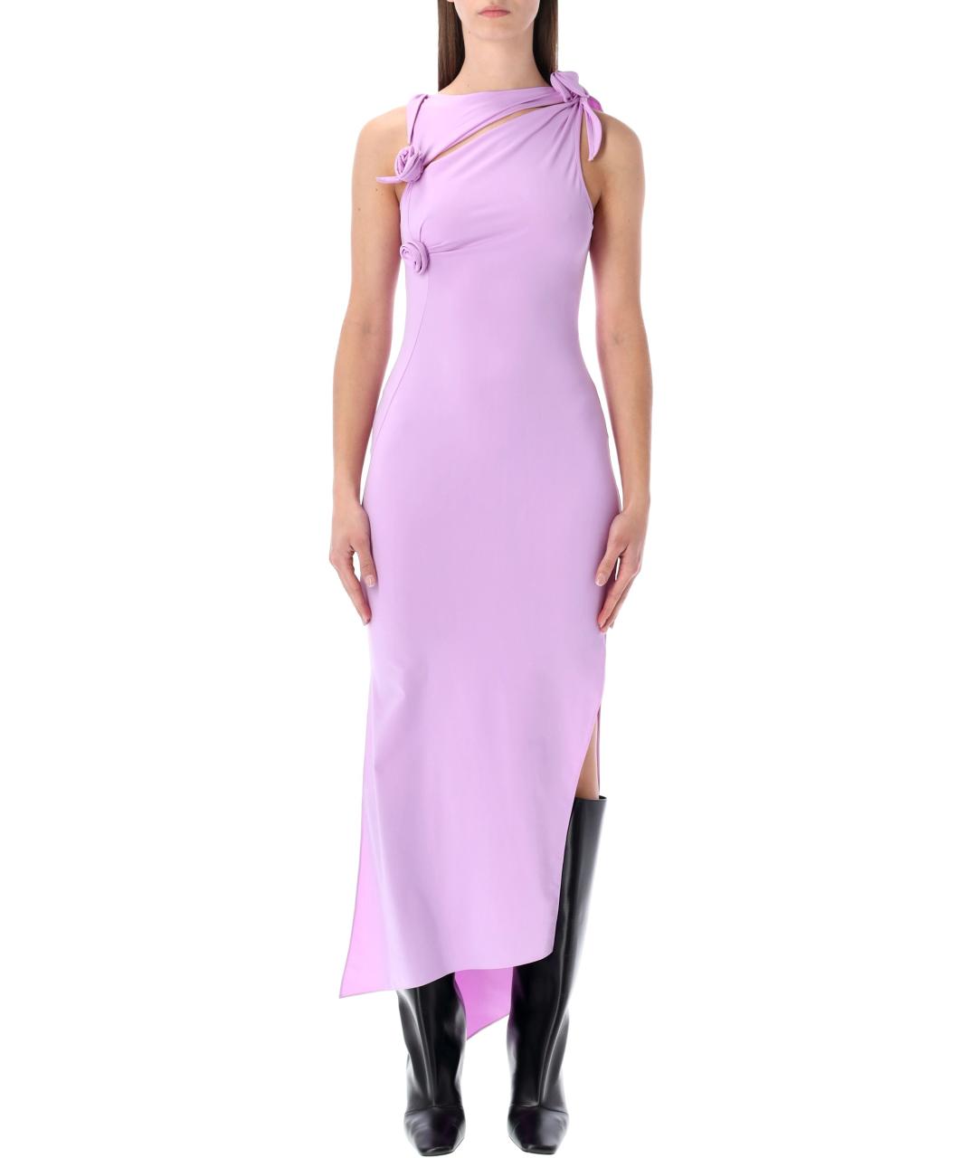 COPERNI Фиолетовое полиамидовое вечернее платье, фото 4