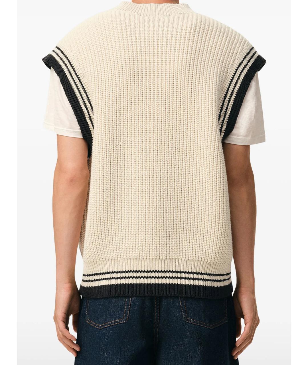 Ami Paris Бежевая шерстяная жилетка, фото 2