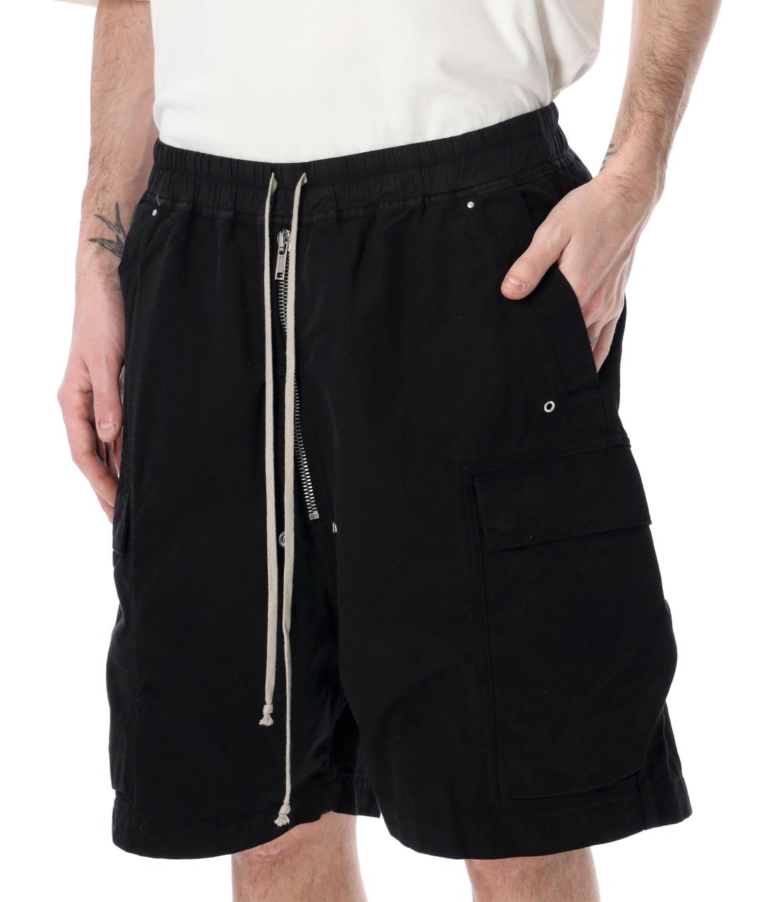 RICK OWENS Черные хлопковые шорты, фото 3