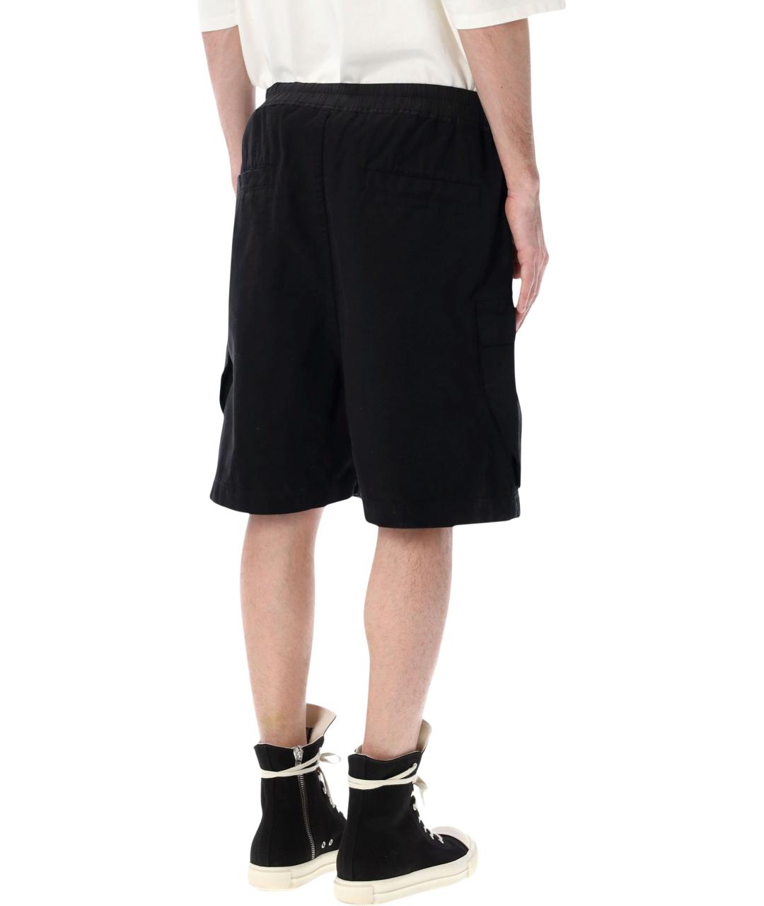 RICK OWENS Черные хлопковые шорты, фото 2