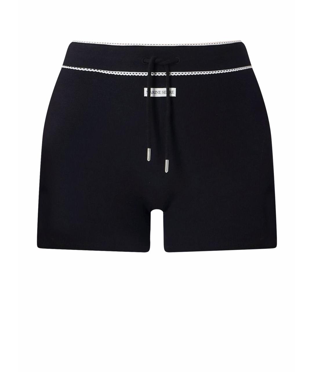 MARINE SERRE Черные хлопковые шорты, фото 1
