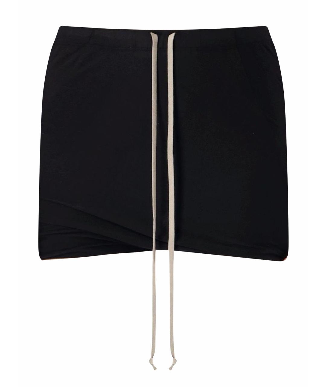 RICK OWENS Черные хлопковые шорты, фото 1