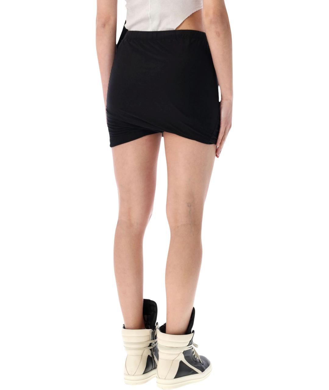 RICK OWENS Черные хлопковые шорты, фото 2