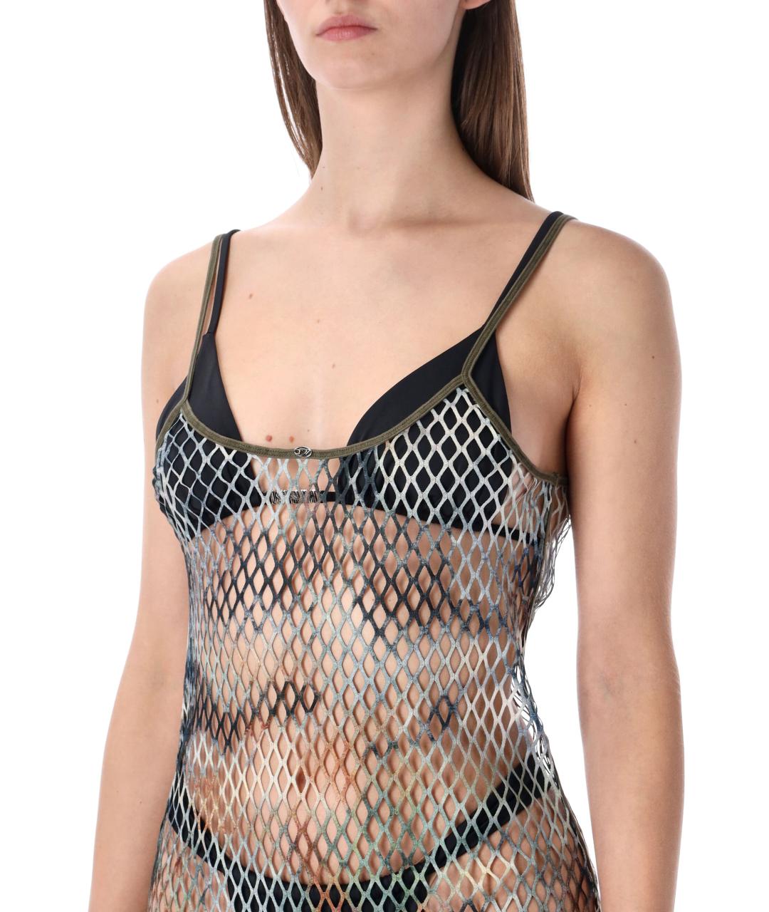 DIESEL Мульти полиэстеровое повседневное платье, фото 3